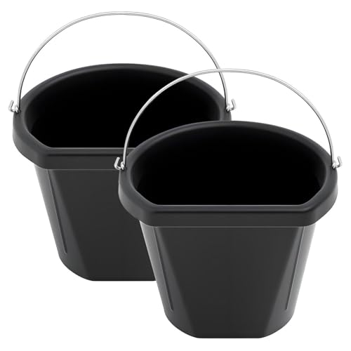 Horse Feed Bucket Rubber Feeder Multipurpose Storage Bin 18L Utility Bucket