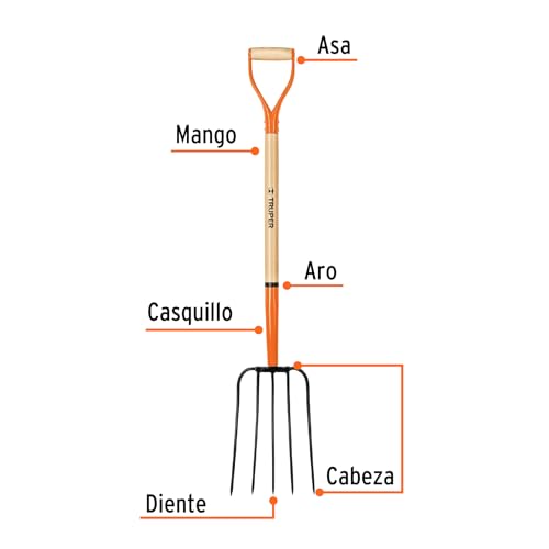 TRUPER BPJ-5C Y-Handle Manure Forks 9" (23cm)
