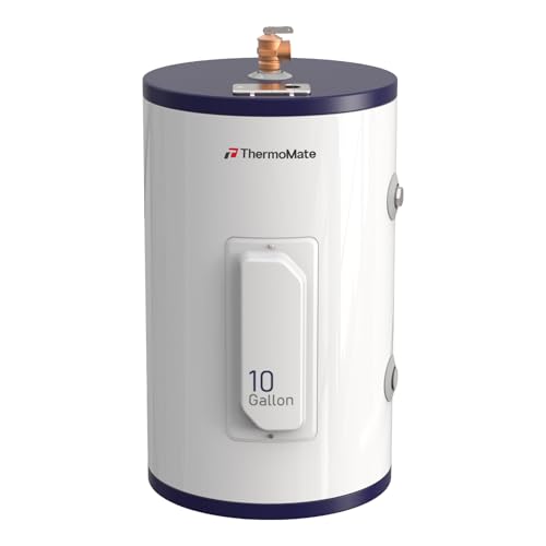 Thermomate Tank Water Heater - 10 Gallon Point of Use Hot Water Heater, 120V 1500W, Adjustable Thermostat, UL Listed (ES1000) - style: 10 Gallons