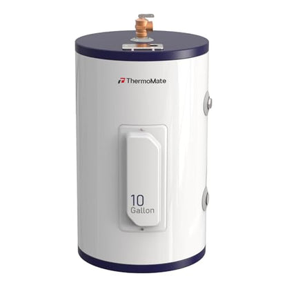 Thermomate Tank Water Heater - 10 Gallon Point of Use Hot Water Heater, 120V 1500W, Adjustable Thermostat, UL Listed (ES1000) - style: 10 Gallons