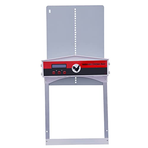 Automatic Chicken Coop Door with Timer&Light Sensor Weatherproof Chicken Door Opener Kit with LCD Screen Anti-Pinching Protect Function