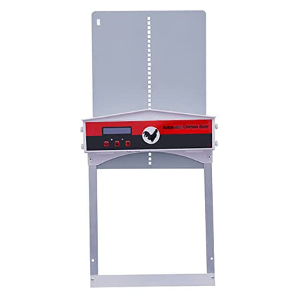 Automatic Chicken Coop Door with Timer&Light Sensor Weatherproof Chicken Door Opener Kit with LCD Screen Anti-Pinching Protect Function