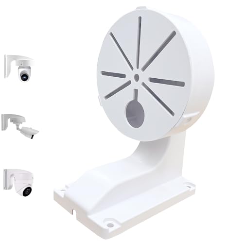 ABS Plastic Indoor Outdoor Cameras Holder Wall Mount L Type Bracket for Security Dome IP Camera Mounting,Junction Box Cable Management Mounting Case, CCTV Camera Mount (Plastic)