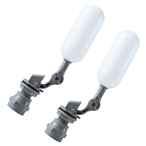 MMonDod 2 Pack 1/2 Inch NPT Mini Float Ball Valve Kit for Auto Water Tank | Mini float ball valve kit for water tanks, humidifiers, ponds and automatic fill feed shut off water control use