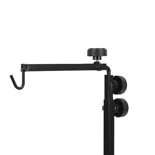 Reptile Lamp Stand, Iron Adjustable Heat Light Holder, Foldable Height Design – Stable Screw Knob Structure, Easy Installation for Lizards Turtles Snakes
