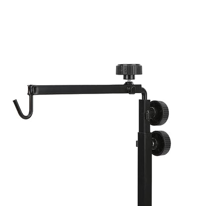 Reptile Lamp Stand, Iron Adjustable Heat Light Holder, Foldable Height Design – Stable Screw Knob Structure, Easy Installation for Lizards Turtles Snakes