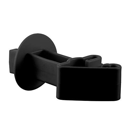 25PCS Electric Fence Insulators for T-Post, Snap-on Extended Insulators, Black - color: Black