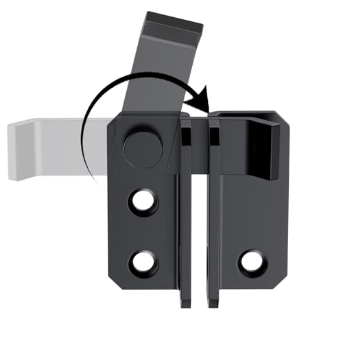 Left Door Flip Latch Gate Latches Safety Door Lock Catch Slide Bolt Latch for Barn Cabinet Pet Cage Garden Wood Fence Garage Window Sliding Door Heavy Stainless Steel Gate Hardware Locks(Black-S) - color: Black-Small-Left