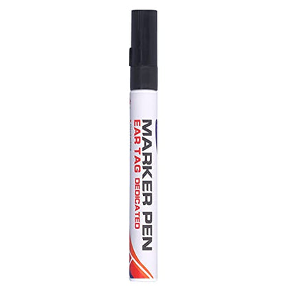 flexman Ear Tag Marking Pen, Waterproof Livestock Ear Tag Pen, Special Ink Penetrates Deep Into the Tag Black Marking Pen for Pigs Sheep Cattle