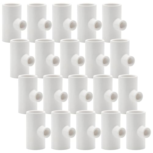Holibanna 35pcs Chicken Waterer Tee Fittings PVC Kit with 1/2 Inch Threaded Connections, Resilient Material and Easy Installation for Poultry Farm Use with Quails and Ducks