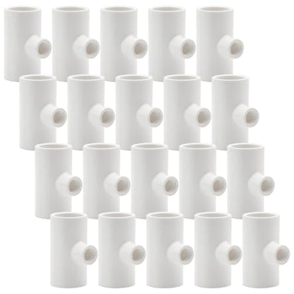 35pcs PVC T Fittings for Chicken Waterer Bucket, Leakproof 1/2 Inch Threaded Tee Connectors with Resilient Material and Easy Installation for Poultry Farm Automatic Drinking Cups