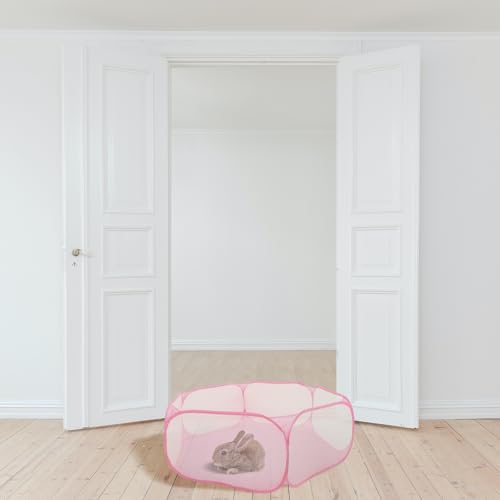 Portable Small Pet Playpen Foldable Play Tent with Carry Bag, Indoor Outdoor Exercise Fence for Guinea Pigs, Rats, Bearded Dragons, and Small Animals