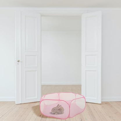 Portable Small Pet Playpen Foldable Play Tent with Carry Bag, Indoor Outdoor Exercise Fence for Guinea Pigs, Rats, Bearded Dragons, and Small Animals
