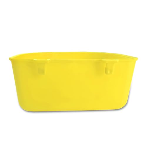 10pcs Cage Cups 25oz Feeder and Waterer Chicken Food Bowl, Hanging Rabbit Drinker Cup Yellow Bird Water Container with Hooks,Pet Feeding Dish for Small Animals - size: 10 Pack