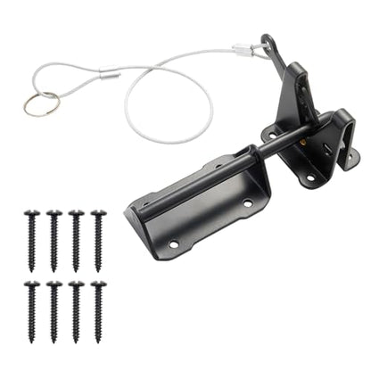 Gravity Gate Latch, Self-Locking Heavy Duty Black Gate Latches for Wooden Fences, Outdoor Vinyl Gate Lock, No-Sag Gate Hardware for Driveway, Garden, Yard & Farm - size: Gravity