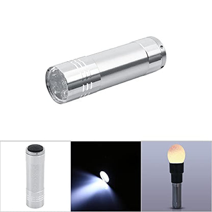 Estink Professional Egg Candler Tester with Bright LED Light, Battery Powered Candling Lamp for Chicken, Duck & Bird Eggs, Safe for Embryo Development Monitoring, Silver