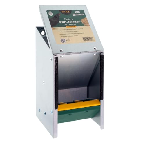 Olba B.V. Automatic Poultry Feeder with Lid, 2.5 kg