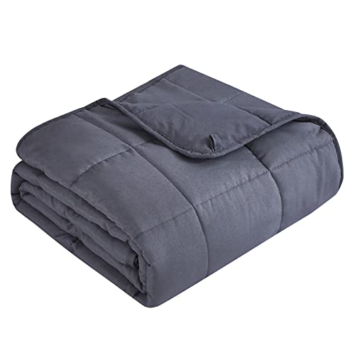 Topcee Weighted Blanket for Adults (20 lbs, 48" x 72") Twin Size Soft Cooling Heavy Blanket Sleeping, Apply to 130-160 lbs Body, Thick Breathable Blanket with Glass Bead, Easy Care - color: 00-dark Grey, size: 48"×72"-20lbs