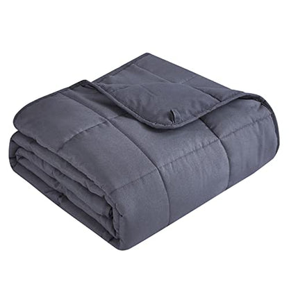 Topcee Weighted Blanket for Adults (20 lbs, 48" x 72") Twin Size Soft Cooling Heavy Blanket Sleeping, Apply to 130-160 lbs Body, Thick Breathable Blanket with Glass Bead, Easy Care - color: 00-dark Grey, size: 48"×72"-20lbs