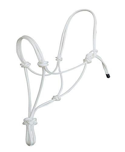 Rope Halters for Horses Training Soft - 11 Sizes - Miniature, Foal, Weanling, Small Pony, Cob/Arab, Horse, Warmblood, Draft - color: White, size: 10. Draft