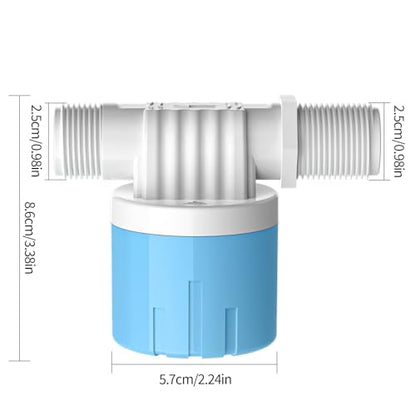 "3/4" Automatic Water Level Control Valve | Water Float Valve for Water Tanks | water trough float valve | Automatic Filling | Automatic Shut Off | Perfect Upgrade for Water Tanks" (2-Pack) - style: 3/4 inch Side water