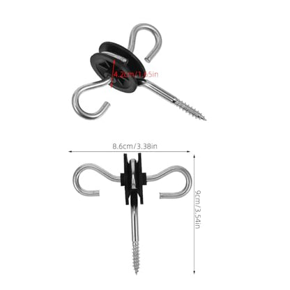 POPETPOP 4pcs Fence Kit Accessories Gate Handles Insulators Conductive Spring for Farm Garden