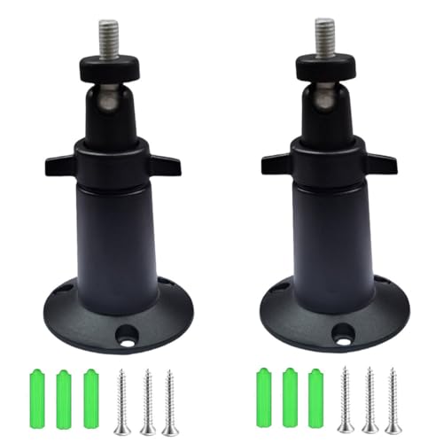Camera Universal Mounting Bracket,Adjustable Wall Metal Bracket,Compatible with Arlo Pro/Pro2/Pro3/Pro4/Ultra 2,Compatible with Blink Outdoor/Indoor/XT/XT2/Mini Cam,ect. (2 Pcs Black,)
