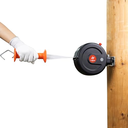 Electric Fence Gate Handle, Built in 10m Electric Fence Poly Tapes | Retractable Reusable Electric Fence Handle Allowing Free Entry and Exit Without Power Interruption - size: Tape Gate Handle - 10M