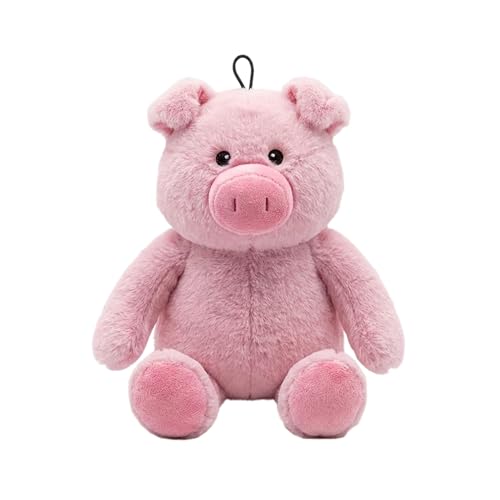 Petlou Plush Toys with Durable Squeaker and Crinkle Paper Dog Chew Toy in Colossal Size and Multi-Color (Pink Cute, 15 Inch Cut Pig)