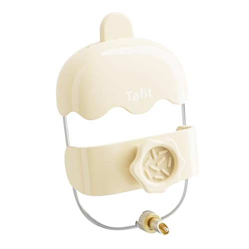 Leak-Proof & Chew-Proof Hanging Water Dispenser No Drip for Birds, Chinchillas, Guinea Pigs, Ferrets, Rats, Rabbits, Bunnies, Parrots, Squirrels, and Other Small Animals - Beige, 12oz