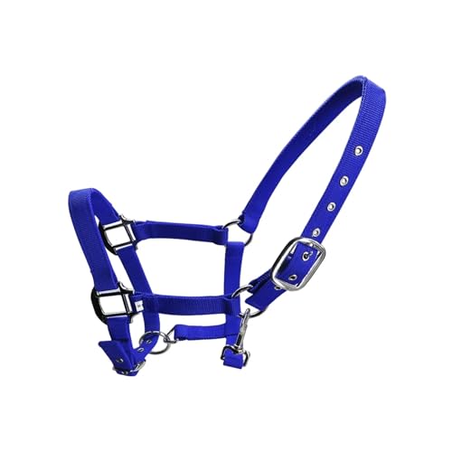 Cattle Halter Padded Halter Pony Bridle Head Collar Adjustable Horse Supplies Professional Soft Headstall for Gentle Control Calves During Grooming - color: Blue, size: X-Large