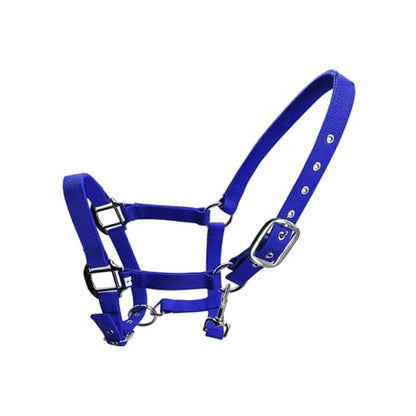 Cattle Halter Padded Halter Pony Bridle Head Collar Adjustable Horse Supplies Professional Soft Headstall(Blue,Large) - color: Blue, size: Large