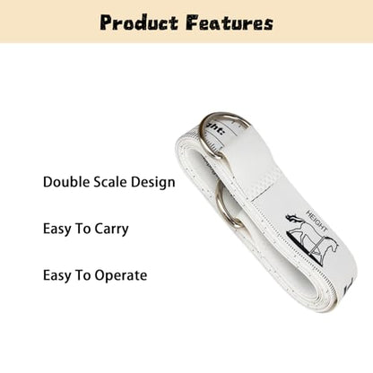 Horse Height and Weight Measurement Tape - Double Scale Horse Weight Tape for Accurate Waist Measurement - Ideal for Weight Loss Tracking - 8.2 Feet Long