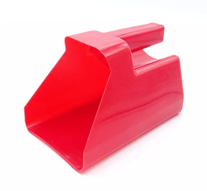 3 Quart Feed and Pet Food Scoop for Farm Animals and Pets - Stackable - Durable - color: Red