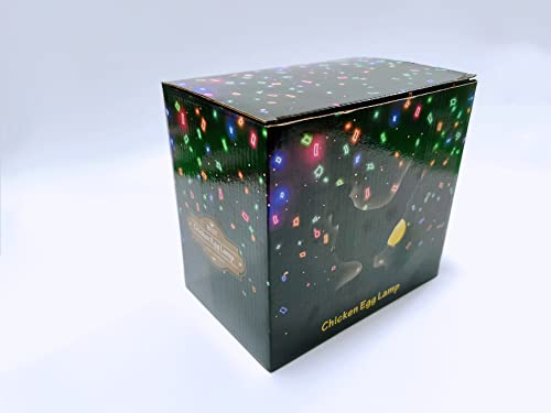 3D LED Hen Night Light with USB, Resin Egg Lamp in Gift Box, Funny Chicken Table Lamp for Easter, Christmas, Birthdays