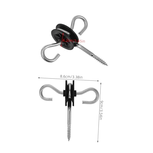 MERRYHAPY 4pcs Electric Fence Insulators for Cattle and Ranch Fencing Weather Resistant Screw-in Gate Handle Dual Easy Installation for Secure Livestock Safety