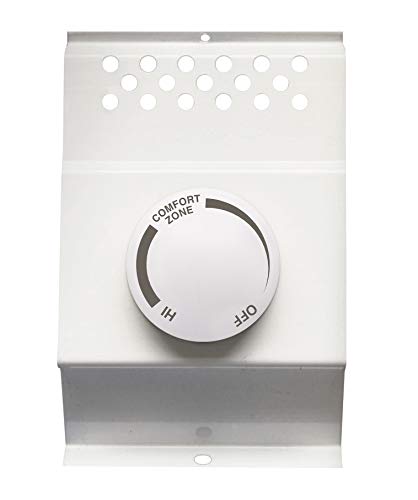 Cadet BTF2W Double Pole Baseboard Heater Thermostat , White , Small