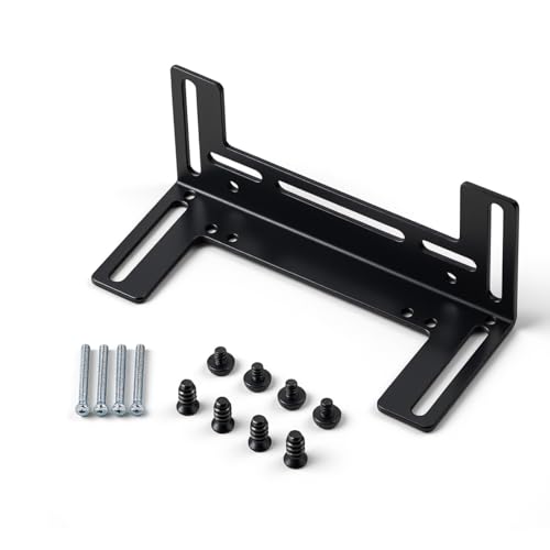 Computer Cooling Fan Mounting Bracket, Stainless Steel Bracket with Multiple Screw Holes for 80mm 92mm 120mm Case Fans PC Cooling System Enhancement (Black)