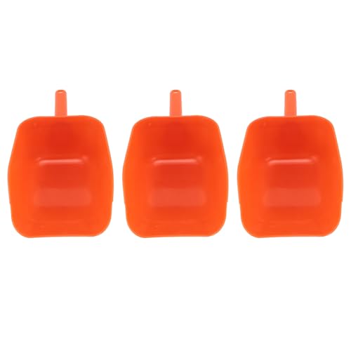 Plastic Feed Scoop 3 Pack | Sturdy Handheld Feed Shovel for Livestock/Poultry/Horses | Resilient & Water - Feeding Tool with Ergonomic Handle