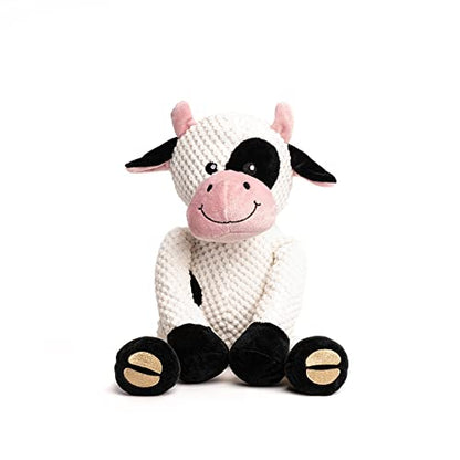 fabdog Floppies Plush Dog Toy - Cute & Durable Squeaky Dog Toys - Best Squeak Toy for Puppies and All Breeds | Ideal Pet Gift| Small Cow - color: Cow, size: Small
