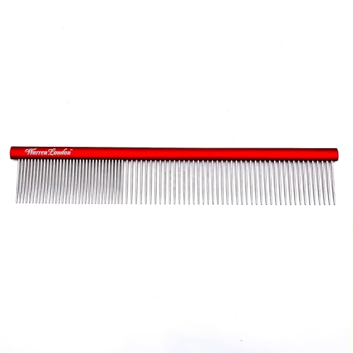 Warren London Detangling Strong Comb for Dogs | 10 inches | Comfort Control Durability and Detail for Small Medium Large Dogs | Ergonomic Dog Cat Grooming Pet Supplies Deshedding Mat Tool - style: Detangling Strong Comb