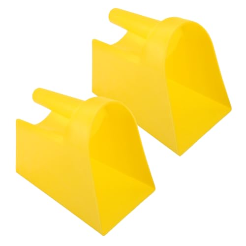 UPKOCH Large Plastic Feed Scoop for Livestock Heavy Duty Animal Feed Shovel 2-Piece Set for Farm and Garden Use