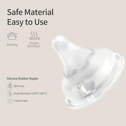 Pigeon Silicone Nipple (SS) with Latch-On Line, Breastlike Natural Feel, Newborn Super Slow Flow, 0+ Months, 4 Counts - color: 0m+, SS, 4 counts