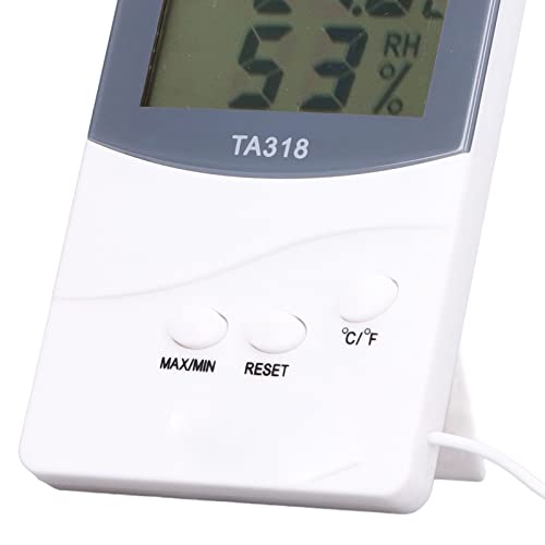 Zerodis Indoor Outdoor Thermometer Hygrometer Temperature Humidity Meter with Probe Sensor for Home Garden Wall Table Mount Large Screen Display Celsius Fahrenheit