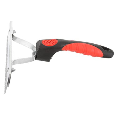Durable Horse Grooming Brush with Rubber Handle Metal Comb Teeth for Comfortable Massage and Fur Cleaning Skid Design for Easy Use Horse Hair Care and Grooming Supplies