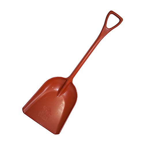 Bully Tools Heavy Duty Shovel - Multipurpose Scoop for Snow, Mulch, Grain - Equipment for Driveway, Lawn, Garden, Yard - Lightweight & Durable Equipment - 1pc 42 Inch, (Rust) - Made in the USA - color: Rust