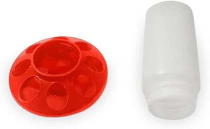 Chicken Waterer and Feeder Set | 1 Quart Poultry Drinker and 1 Quart Poultry Feeder Combo | for Chickens, Ducks, Turkeys, Ducklings, Quail, Baby Chicks and More - size: 1 Quart Feeder and 1 Quart Drinker