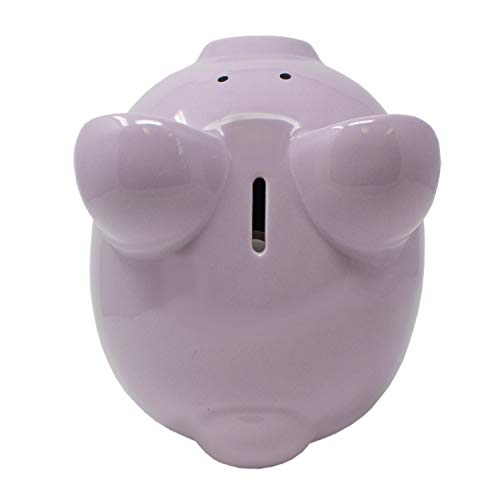 Child to Cherish Ceramic Piggy Bank, Purple - color: Purple