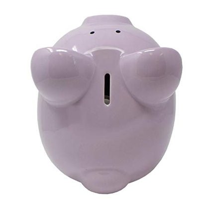 Child to Cherish Ceramic Piggy Bank, Purple - color: Purple