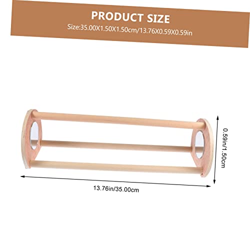 Levemolo Wooden Chick Mirror Perch Adjustable Bird Stand for Chickens Parrots and Small Birds and Playtime Accessories
